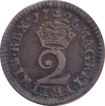 1726 MAUNDY TWOPENCE ( GVF ) - MAUNDY TWOPENCE - Cambridgeshire Coins
