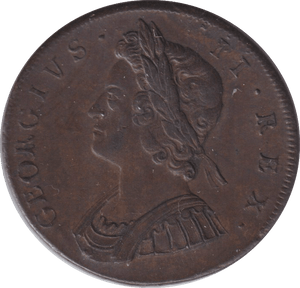 1729 HALFPENNY ( EF ) - HALFPENNY - Cambridgeshire Coins