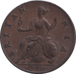 1729 HALFPENNY ( EF ) - HALFPENNY - Cambridgeshire Coins