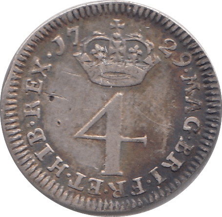 1729 MAUNDY FOURPENCE ( GVF ) - MAUNDY FOURPENCE - Cambridgeshire Coins