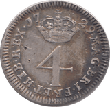 1729 MAUNDY FOURPENCE ( GVF ) - MAUNDY FOURPENCE - Cambridgeshire Coins
