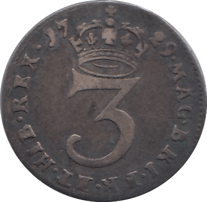 1729 MAUNDY THREEPENCE ( VF ) - MAUNDY THREEPENCE - Cambridgeshire Coins