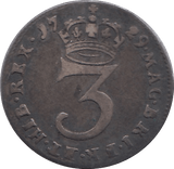 1729 MAUNDY THREEPENCE ( VF ) - MAUNDY THREEPENCE - Cambridgeshire Coins