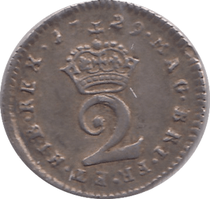1729 MAUNDY TWOPENCE ( GVF ) - MAUNDY TWOPENCE - Cambridgeshire Coins
