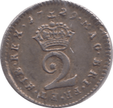 1729 MAUNDY TWOPENCE ( GVF ) - MAUNDY TWOPENCE - Cambridgeshire Coins
