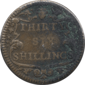 1730 BRITISH 36 SHILLINGS SCALE WEIGHT - COUNTER WEIGHTS - Cambridgeshire Coins