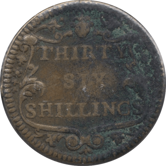 1730 BRITISH 36 SHILLINGS SCALE WEIGHT - COUNTER WEIGHTS - Cambridgeshire Coins