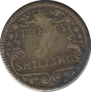 1730 BRITISH 36 SHILLINGS SCALE WEIGHT - COUNTER WEIGHTS - Cambridgeshire Coins