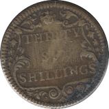 1730 BRITISH 36 SHILLINGS SCALE WEIGHT - COUNTER WEIGHTS - Cambridgeshire Coins