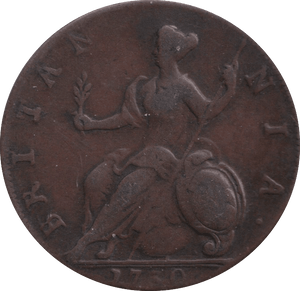 1730 FARTHING ( VF ) - FARTHING - Cambridgeshire Coins