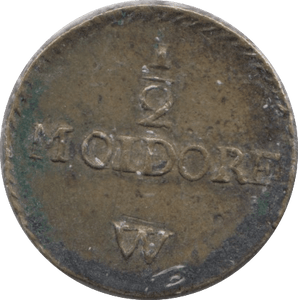 1730 PORTUGUESE HALF MOIDORE COIN SCALE WEIGHT - COUNTER WEIGHTS - Cambridgeshire Coins