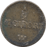 1730 PORTUGUESE HALF MOIDORE COIN SCALE WEIGHT - COUNTER WEIGHTS - Cambridgeshire Coins