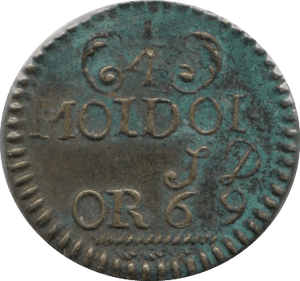 1730 PORTUGUESE QUARTER MOIDORE COIN SCALE WEIGHT - COUNTER WEIGHTS - Cambridgeshire Coins