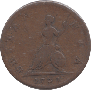 1731 FARTHING ( GF ) - FARTHING - Cambridgeshire Coins