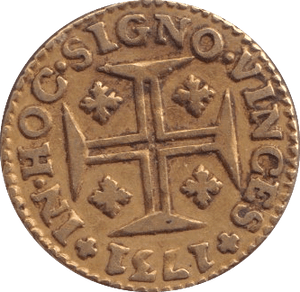 1731 GOLD PINTO PORTUGAL - GOLD WORLD COINS - Cambridgeshire Coins