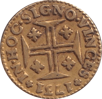 1731 GOLD PINTO PORTUGAL - GOLD WORLD COINS - Cambridgeshire Coins