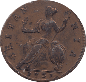 1731 HALF PENNY (VERY FINE ) - HALFPENNY - Cambridgeshire Coins