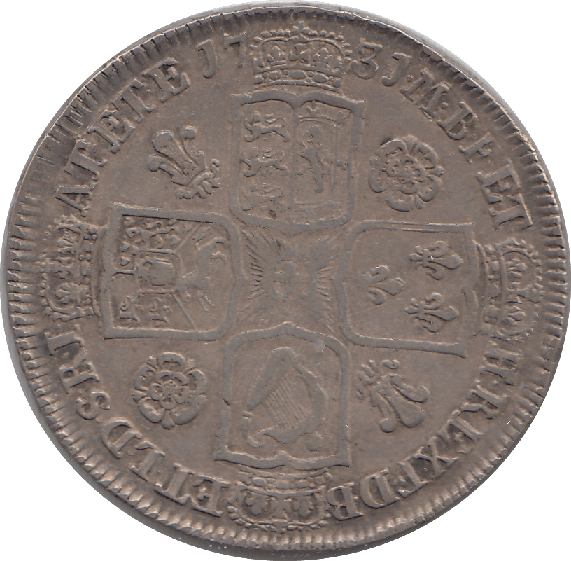 1731 HALFCROWN ( GVF ) - Halfcrown - Cambridgeshire Coins