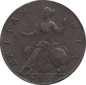 1733 HALFPENNY (GVF) - HALFPENNY - Cambridgeshire Coins
