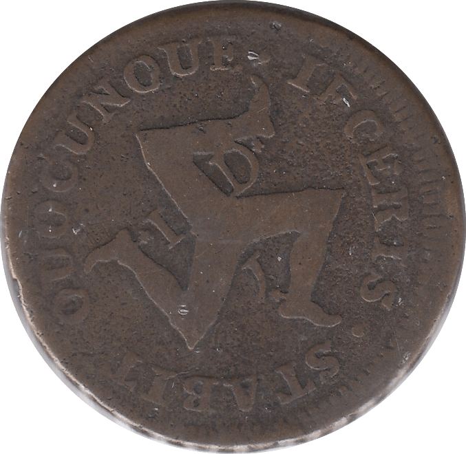 1733 HALFPENNY ISLE OF MAN - WORLD COINS - Cambridgeshire Coins