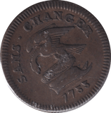 1733 PENNY ISLE OF MAN - WORLD COINS - Cambridgeshire Coins
