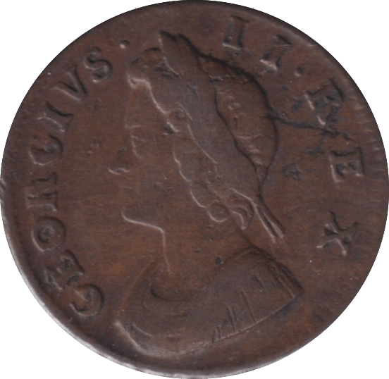 1734 FARTHING ( F ) - FARTHING - Cambridgeshire Coins