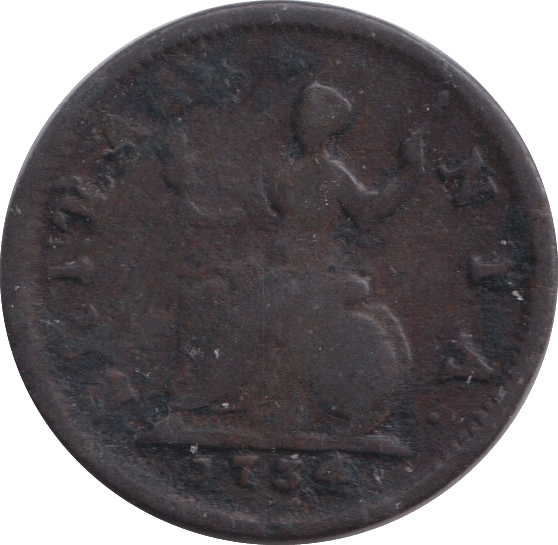 1734 FARTHING ( FINE ) - FARTHING - Cambridgeshire Coins