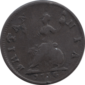 1734 FARTHING ( GF ) - FARTHING - Cambridgeshire Coins