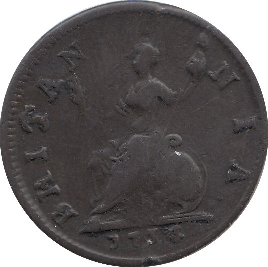 1734 FARTHING ( GF ) - FARTHING - Cambridgeshire Coins