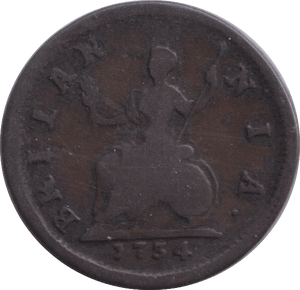 1734 FARTHING ( NF ) - FARTHING - Cambridgeshire Coins