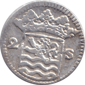1734 SILVER 2 STUIVER ZEELAND - SILVER WORLD COINS - Cambridgeshire Coins