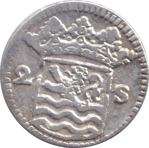 1734 SILVER 2 STUIVER ZEELAND - SILVER WORLD COINS - Cambridgeshire Coins