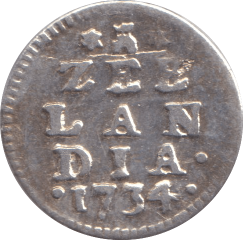 1734 SILVER 2 STUIVER ZEELAND - SILVER WORLD COINS - Cambridgeshire Coins