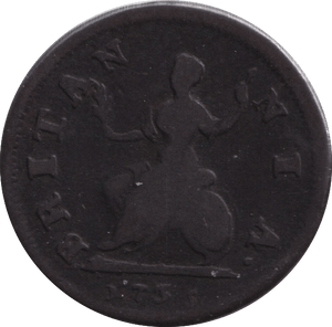 1735 FARTHING ( GF ) - FARTHING - Cambridgeshire Coins