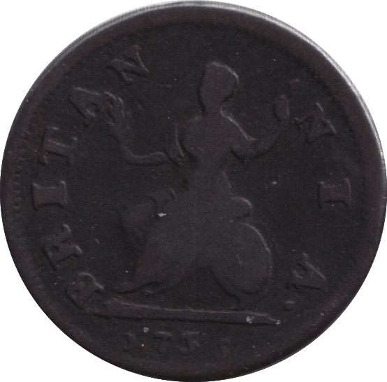 1735 FARTHING ( GF ) - FARTHING - Cambridgeshire Coins