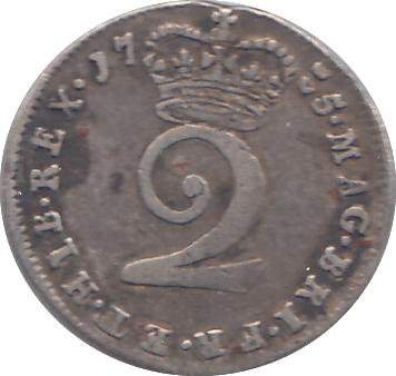 1735 MAUNDY 2 PENCE ( VF ) - WORLD COINS - Cambridgeshire Coins