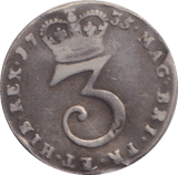 1735 MAUNDY THREEPENCE ( FINE ) - MAUNDY THREEPENCE - Cambridgeshire Coins