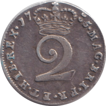 1735 MAUNDY TWOPENCE ( GVF ) - MAUNDY TWOPENCE - Cambridgeshire Coins