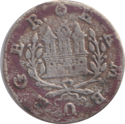 1736 BASE SILVER SKILLING HAMBURG GERMANY - WORLD COINS - Cambridgeshire Coins
