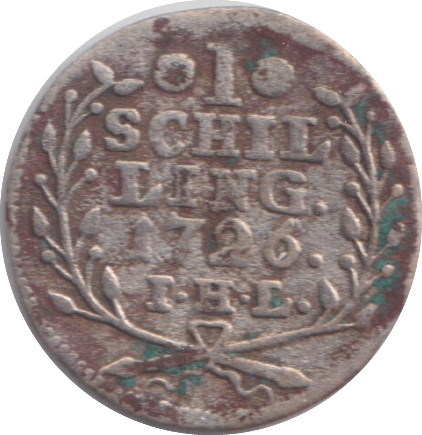 1736 BASE SILVER SKILLING HAMBURG GERMANY - WORLD COINS - Cambridgeshire Coins