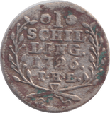1736 BASE SILVER SKILLING HAMBURG GERMANY - WORLD COINS - Cambridgeshire Coins