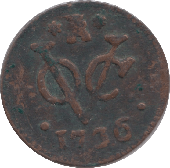 1736 DUTCH EAST INDIES DUIT - WORLD COINS - Cambridgeshire Coins