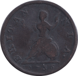1736 FARTHING ( FINE ) - FARTHING - Cambridgeshire Coins