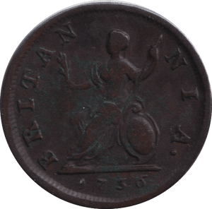 1736 FARTHING ( VF ) - FARTHING - Cambridgeshire Coins
