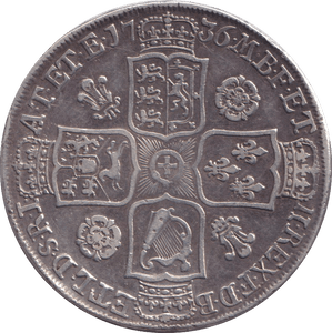 1736 HALFCROWN ( VF ) - HALFCROWN - Cambridgeshire Coins
