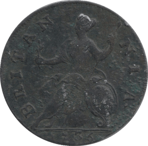 1736 HALFPENNY ( FINE ) - HALFPENNY - Cambridgeshire Coins