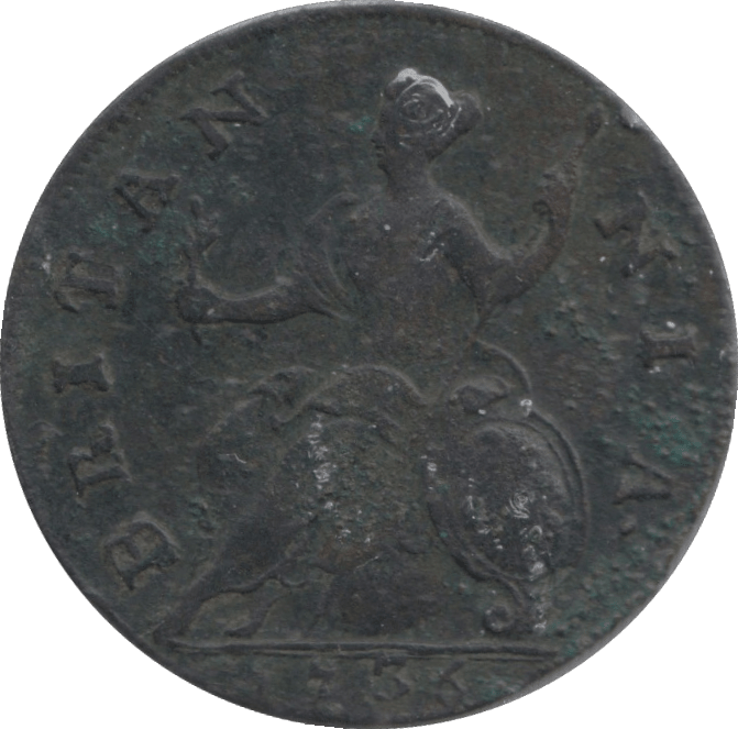 1736 HALFPENNY ( FINE ) - HALFPENNY - Cambridgeshire Coins