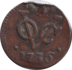 1736 ONE DUIT ZEELAND - WORLD COINS - Cambridgeshire Coins