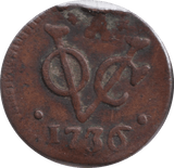 1736 ONE DUIT ZEELAND - WORLD COINS - Cambridgeshire Coins