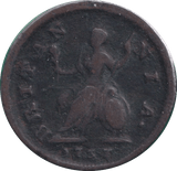 1737 FARTHING ( FINE ) - FARTHING - Cambridgeshire Coins